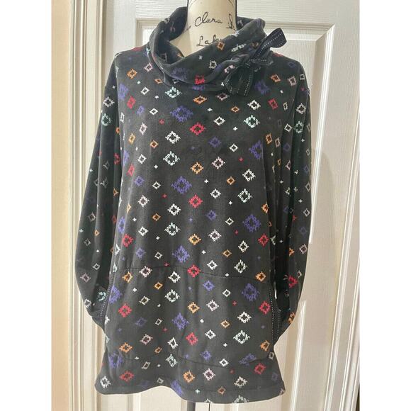 Jasmine & Ginger Sweatshirt crossover Neck Sz X-Large Velvet Kangaroo Pockets - Picture 5 of 16